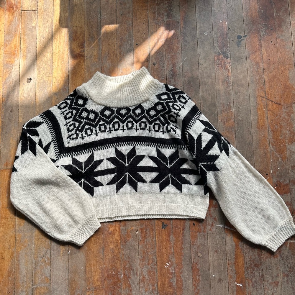 Cropped Turtleneck Sweater